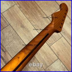 Vintage 21 Fret Roasted Maple Rosewood Strat Neck Nitro Satin Fit Fender vSR1F Vintage 21 Fret Roasted Maple Rosewood Strat Neck Nitro Satin Fit Fender vSR1F
