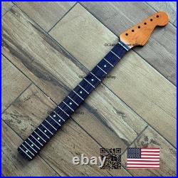 Vintage 21 Fret Roasted Maple Rosewood Strat Neck Nitro Satin Fit Fender vSR1H Vintage 21 Fret Roasted Maple Rosewood Strat Neck Nitro Satin Fit Fender vSR1H