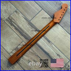 Vintage 21 Fret Roasted Maple Rosewood Strat Neck Nitro Satin Fit Fender vSR1H Vintage 21 Fret Roasted Maple Rosewood Strat Neck Nitro Satin Fit Fender vSR1H