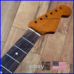 Vintage 21 Fret Roasted Maple Rosewood Strat Neck Nitro Satin Fit Fender vSR1N