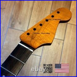 Vintage 21 Fret Roasted Maple Rosewood Strat Neck Nitro Satin Fit Fender vSRY