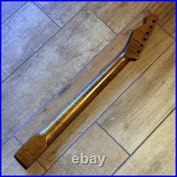 Vintage 21 Fret Roasted Maple Rosewood Strat Neck Nitro Satin Fit Fender vSRY