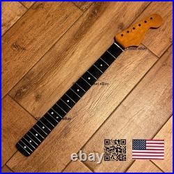 Vintage 21 Fret Roasted Maple Rosewood Strat Neck Satin Fits Fender body vSR4