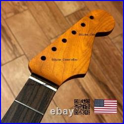 Vintage 21 Fret Roasted Maple Rosewood Strat Neck Satin Fits Fender body vSRT