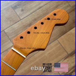 Vintage 21 Fret Roasted Maple Strat Neck Nitro Satin Fit Fender & Warmoth vSMB