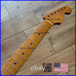 Vintage 21 Fret Roasted Maple Strat Neck Nitro Satin Fit Fender & Warmoth vSMB