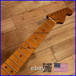 Vintage 21 Fret Roasted Maple Strat Neck Nitro Satin Fit Fender & Warmoth vSMC