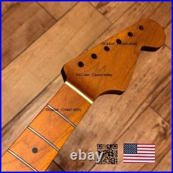 Vintage 21 Fret Roasted Maple Strat Neck Nitro Satin Fit Fender & Warmoth vSMW