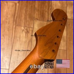 Vintage 21 Fret Roasted Maple Strat Neck Nitro Satin Fit Fender & Warmoth vSMi