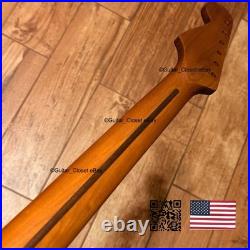 Vintage 21 Fret Roasted Maple Strat Neck Nitro Satin Fit Fender & Warmoth vSMi