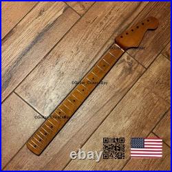 Vintage 21 Fret Roasted Maple Strat Neck Nitro Satin Fit Fender & Warmoth vSMi
