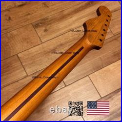 Vintage 21 Fret Roasted Maple Strat Neck Satin Fit Fender & Warmoth body bSR1A