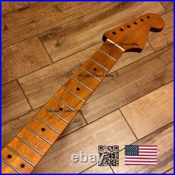 Vintage 21 Fret Roasted Maple Strat Neck Satin Fit Fender & Warmoth body bSR1A