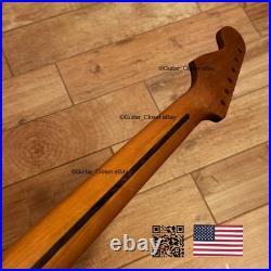 Vintage 21 Fret Roasted Maple Strat Neck Satin Fit Fender & Warmoth body vSM0