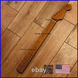 Vintage 21 Fret Roasted Maple Strat Neck Satin Fit Fender & Warmoth body vSM0