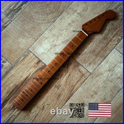 Vintage 21 Fret Roasted Maple Strat Neck Satin Fit Fender & Warmoth body vSMF