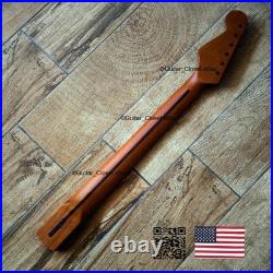 Vintage 21 Fret Roasted Maple Strat Neck Satin Fit Fender & Warmoth body vSMF