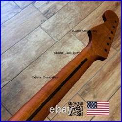 Vintage 21 Fret Roasted Maple Strat Neck Satin Fit Fender & Warmoth body vSMG