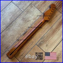 Vintage 21 Fret Roasted Maple Strat Neck Satin Fit Fender & Warmoth body vSMG