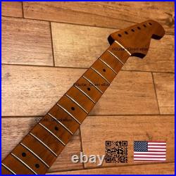 Vintage 21 Fret Roasted Maple Strat Neck Satin Fit Fender & Warmoth body vSMK