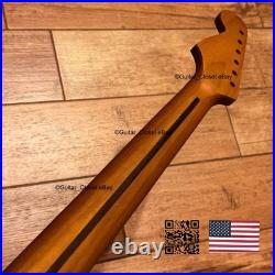 Vintage 21 Fret Roasted Maple Strat Neck Satin Fit Fender & Warmoth body vSMK