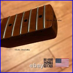 Vintage 21 Fret Roasted Maple Strat Neck Satin Fit Fender & Warmoth body vSMK
