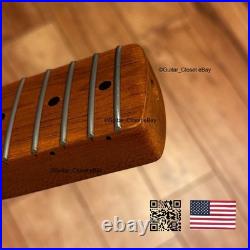 Vintage 21 Fret Roasted Maple Strat Neck Satin Fit Fender & Warmoth body vSMP