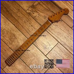 Vintage 21 Fret Roasted Maple Strat Neck Satin Fit Fender & Warmoth body vSMP