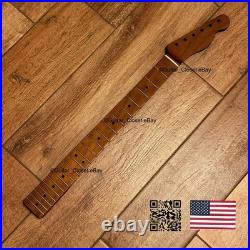 Vintage 21 Fret Roasted Maple Tele Neck Fits Warmoth Telecaster body vTMZ