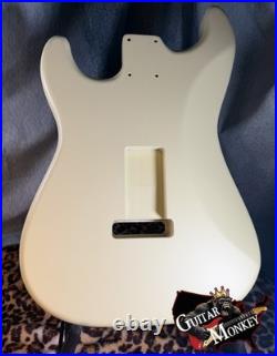Vintage Cream Satin Nitro Replacement Strat N. American Alder w Shielding 4.8lbs
